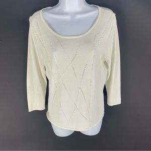 Bob Mackie Studio Vintage Women’s White Top S